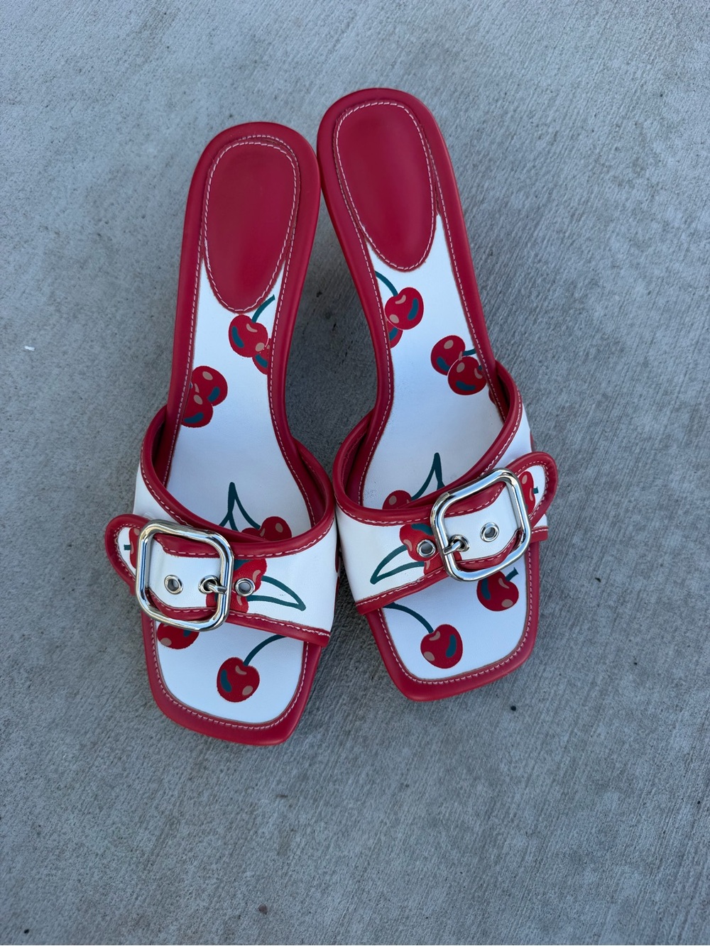 Cherry kitten heels